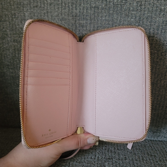 Kate Spade Pink Cedar Street Laurie Tech Leather Wristlet - Picture 7 of 16